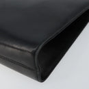 Salvatore Ferragamo Gancini Chain Shoulder Bag Leather Black Gold Auth 143759-9