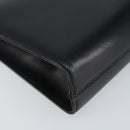 Salvatore Ferragamo Gancini Chain Shoulder Bag Leather Black Gold Auth 143759-14