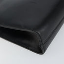 Salvatore Ferragamo Gancini Chain Shoulder Bag Leather Black Gold Auth 143759-16