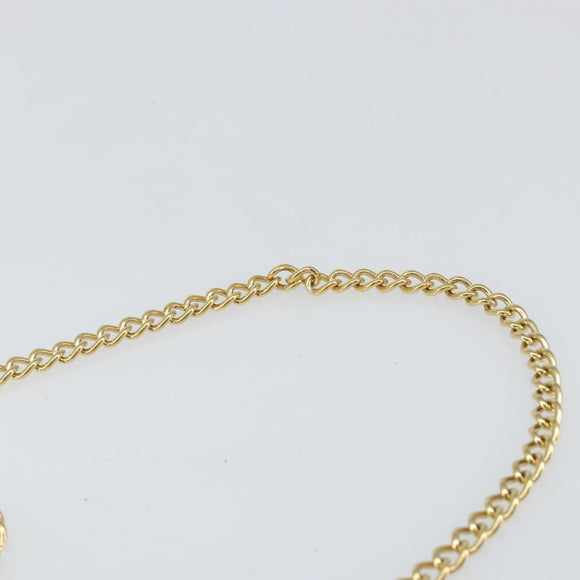 Salvatore Ferragamo Gancini Chain Shoulder Bag Leather Black Gold Auth 143759