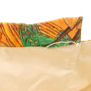 HERMES Tote Bag Canvas Orange Green Auth 143760-11