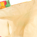 HERMES Tote Bag Canvas Orange Green Auth 143760-19