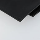 Christian Dior Clutch Bag Leather Black Gold Auth 143761-15