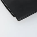 Christian Dior Clutch Bag Leather Black Gold Auth 143761-16