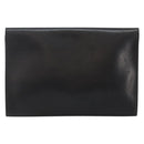 Christian Dior Clutch Bag Leather Black Gold Auth 143761-2