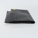 Christian Dior Clutch Bag Leather Black Gold Auth 143761-3