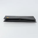 Christian Dior Clutch Bag Leather Black Gold Auth 143761-6