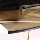 CELINE Horse Carriage Shoulder Bag Leather Black Gold Auth 143763-11