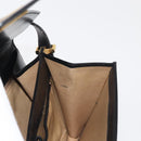 CELINE Horse Carriage Shoulder Bag Leather Black Gold Auth 143763-19