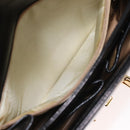 CELINE Horse Carriage Shoulder Bag Leather Black Gold Auth 143763-24