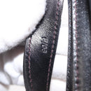 CELINE Horse Carriage Shoulder Bag Leather Black Gold Auth 143763-12