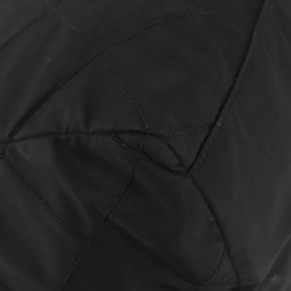 PRADA Chain Shoulder Bag Nylon Black Gold Auth 143765