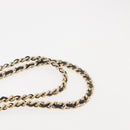 PRADA Chain Shoulder Bag Nylon Black Gold Auth 143765-14