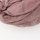 SAINT LAURENT Rive Gauche Shoulder Bag Suede Pink Silver Auth 143766-14