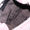 SAINT LAURENT Rive Gauche Shoulder Bag Suede Pink Silver Auth 143766-10