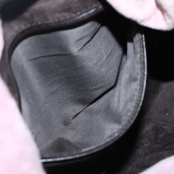 SAINT LAURENT Rive Gauche Shoulder Bag Suede Pink Silver Auth 143766