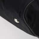 PRADA Boston Bag Nylon Black Silver Auth 143769-17