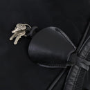 PRADA Boston Bag Nylon Black Silver Auth 143769-9