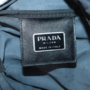 PRADA Boston Bag Nylon Black Silver Auth 143769-21