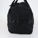 PRADA Boston Bag Nylon Black Silver Auth 143769-3