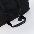 PRADA Boston Bag Nylon Black Silver Auth 143769-8