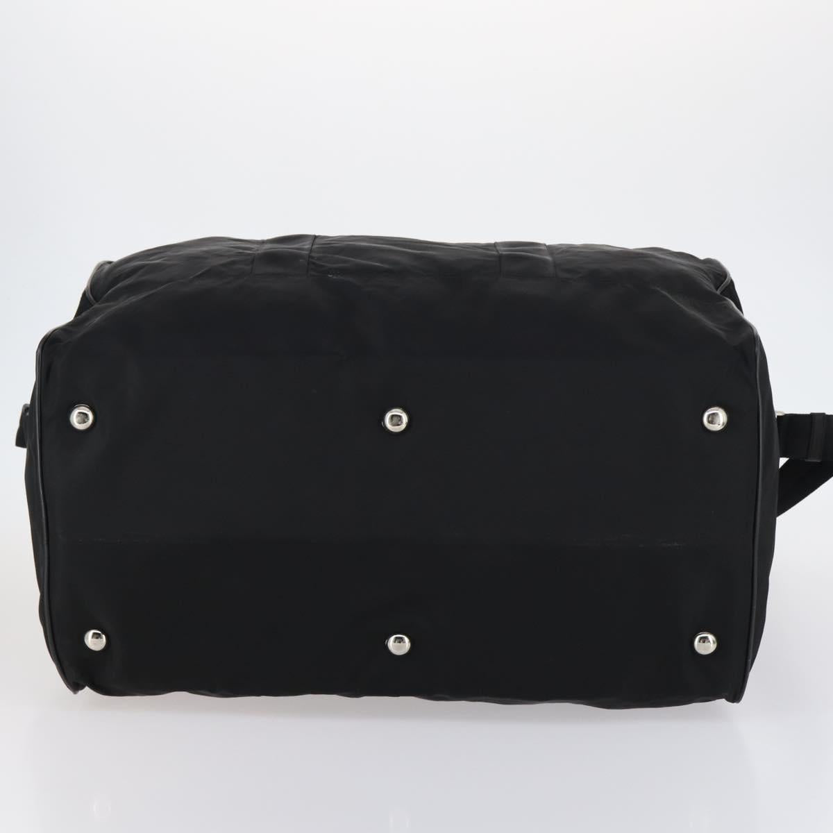 PRADA Boston Bag Nylon 2way Black Silver Auth 143770 | Brand