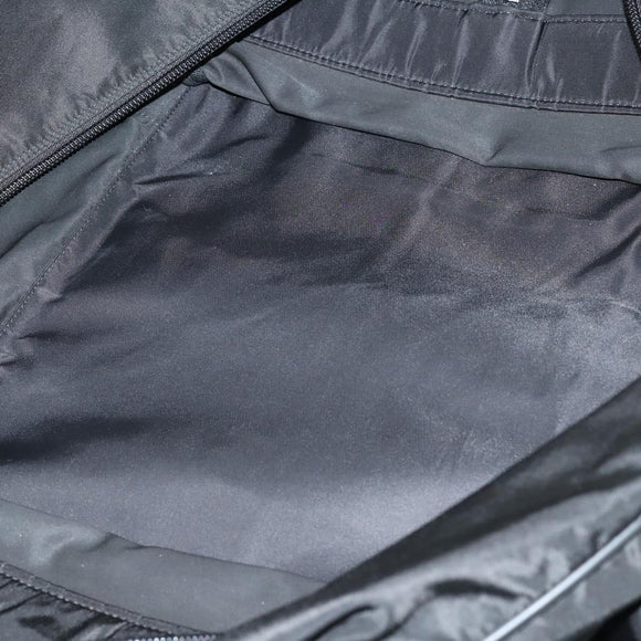 PRADA Boston Bag Nylon 2way Black Silver Auth 143770