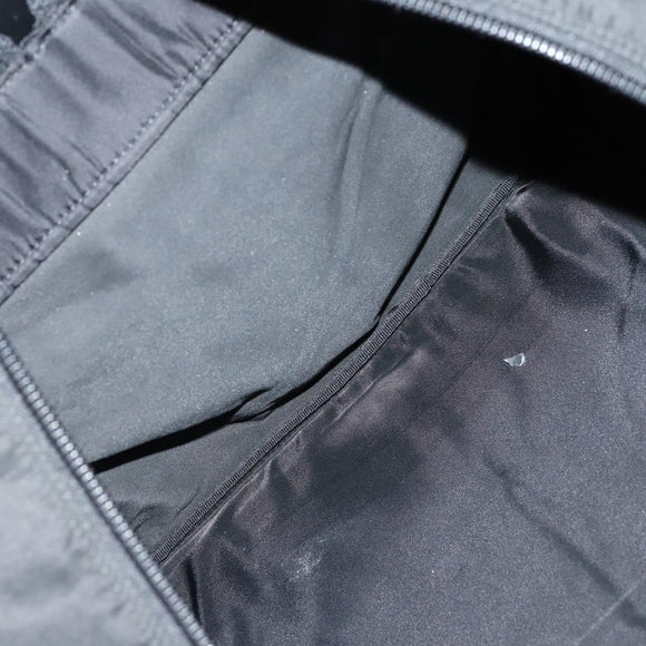 PRADA Boston Bag Nylon 2way Black Silver Auth 143770