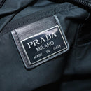 PRADA Boston Bag Nylon 2way Black Silver Auth 143770-24