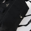 PRADA Boston Bag Nylon 2way Black Silver Auth 143770-7