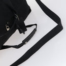 PRADA Boston Bag Nylon 2way Black Silver Auth 143770-8