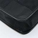 GUCCI GG Canvas Shoulder Bag Black Silver 001 4205 Auth 143772-11