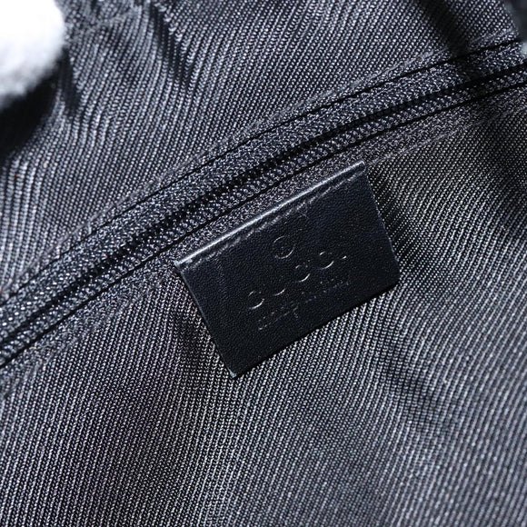 GUCCI GG Canvas Shoulder Bag Black Silver 001 4205 Auth 143772