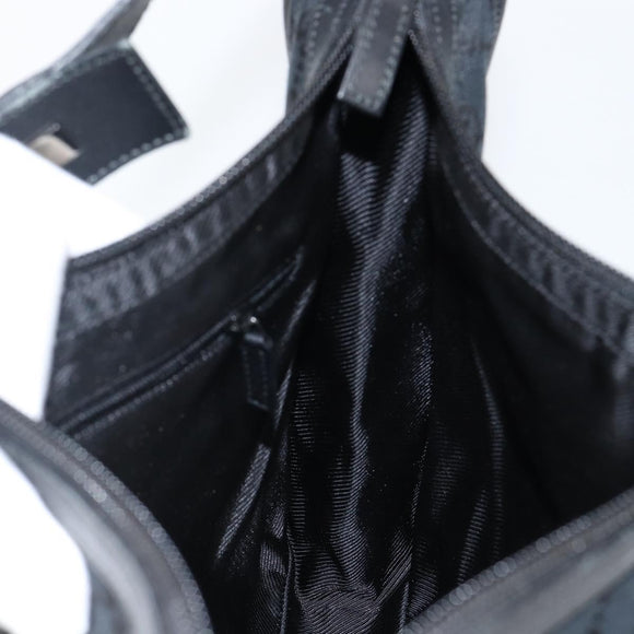 GUCCI GG Canvas Shoulder Bag Black Silver 001 4205 Auth 143772