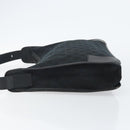 GUCCI GG Canvas Shoulder Bag Black Silver 001 4205 Auth 143772-5