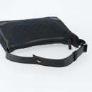 GUCCI GG Canvas Shoulder Bag Black Silver 001 4205 Auth 143772-7