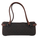 GUCCI GG Canvas Horsebit Shoulder Bag Black Silver 101345 Auth 143774-3