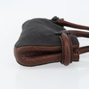 GUCCI GG Canvas Horsebit Shoulder Bag Black Silver 101345 Auth 143774-4