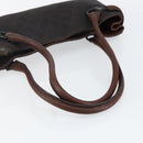 GUCCI GG Canvas Horsebit Shoulder Bag Black Silver 101345 Auth 143774-7