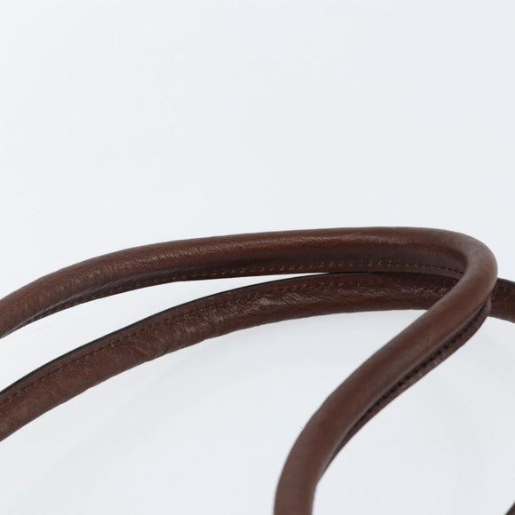 GUCCI GG Canvas Horsebit Shoulder Bag Black Silver 101345 Auth 143774