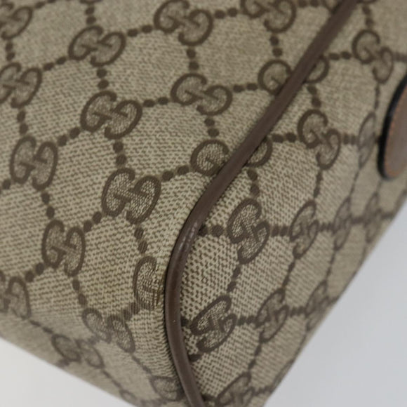 GUCCI GG Supreme Web Sherry Line Bag PVC Beige Gold 89 02 017 Auth 143775