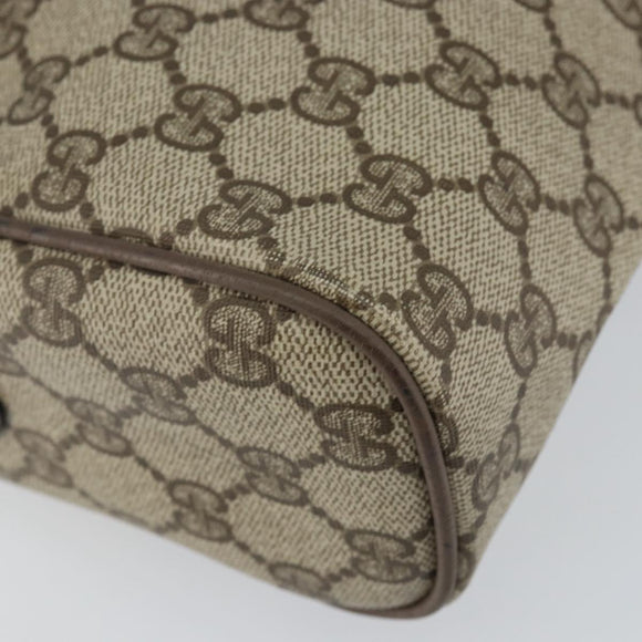 GUCCI GG Supreme Web Sherry Line Bag PVC Beige Gold 89 02 017 Auth 143775