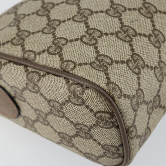 GUCCI GG Supreme Web Sherry Line Bag PVC Beige Gold 89 02 017 Auth 143775