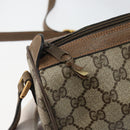 GUCCI GG Supreme Web Sherry Line Bag PVC Beige Gold 89 02 017 Auth 143775-9