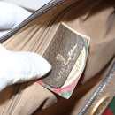 GUCCI GG Supreme Web Sherry Line Bag PVC Beige Gold 89 02 017 Auth 143775-19