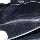 CELINE Horsebit Shoulder Bag Leather Black Gold Auth 143778-17