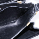 CELINE Horsebit Shoulder Bag Leather Black Gold Auth 143778-18