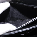 CELINE Horsebit Shoulder Bag Leather Black Gold Auth 143778-21