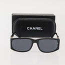 CHANEL COCO Mark Sunglasses Plastic Black CC Auth 143784-11
