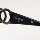 CHANEL COCO Mark Sunglasses Plastic Black CC Auth 143784-9